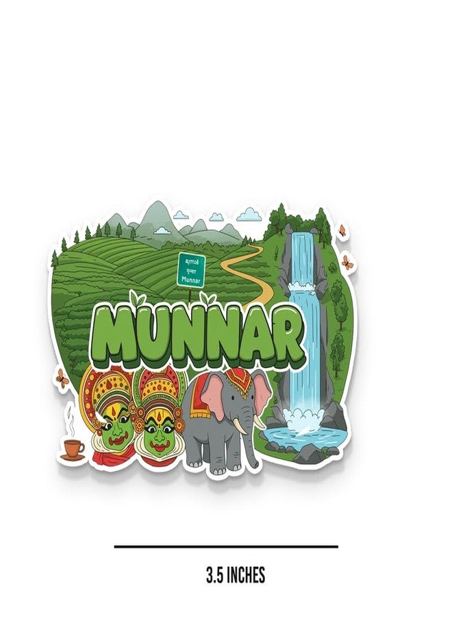 Suruv Munnar Fridge Magnets, Glossy Finish, Stylish Magnet for Fridge, Wardrobe & Metal Surfaces - Image 2
